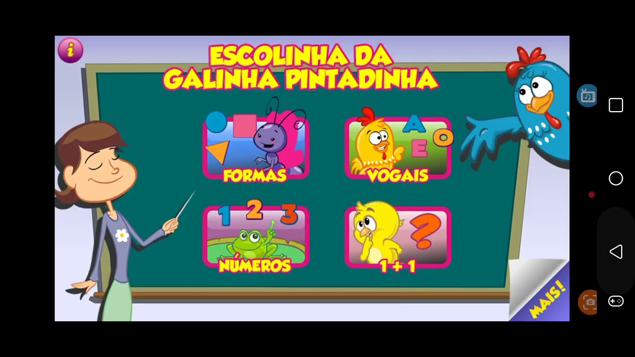 Gameplay dos aplicativos perdidos do tablet da Galinha Pintadinha da Tectoy