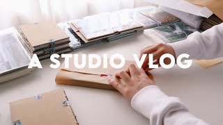 Making postcards, packing orders, shop update | behind the scenes vlog