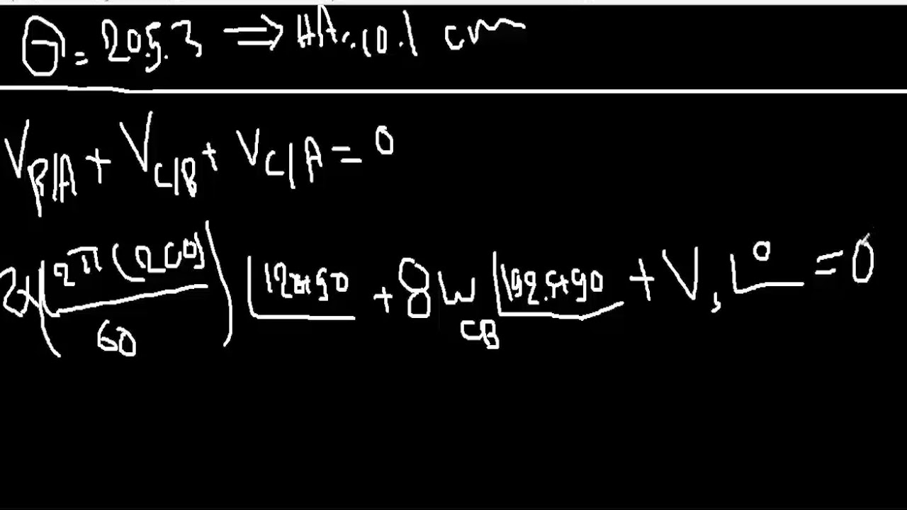 Theory of Machines - Velocity Analysis Revision - YouTube