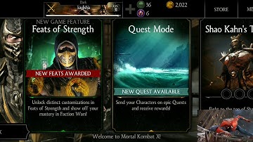 mortal combat (mobile)  How to start quest mode and collect rewards