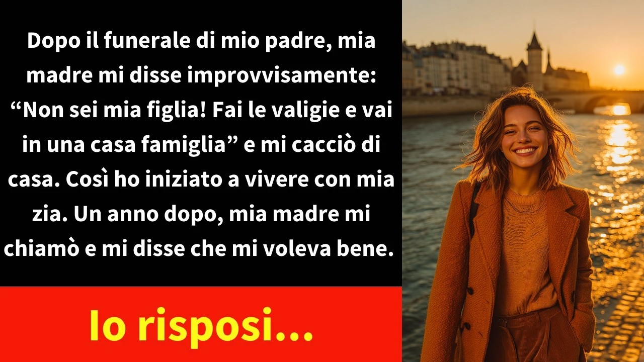 Dopo il funerale di mio padre, mia madre mi disse improvvisamente: “Non sei mia figlia!