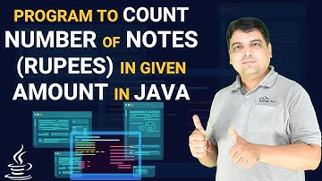 Java program to count number of notes (rupees) in given amount