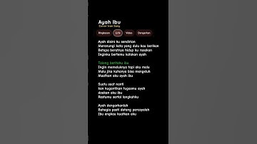 Thumbnail of LIRIK LAGU AYAH IBU - KARNAMEREKA (Suatu Saat Nanti Kan Kugantikan Tugas Ayah) Cover #lyrics