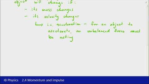 IB Physics (2016) - 2.4 Momentum and impulse Part 1 - Momentum