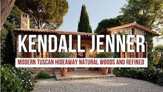 Modern Tuscan Hideaway Inspired by Kendall Jenner with Natural Woods and Refined Comfort