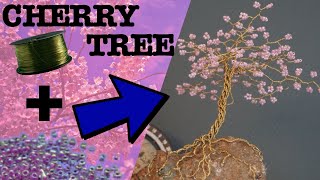 Cherry Wire Tree - with beading - DIY - make your own cherry tree | Sakura tree