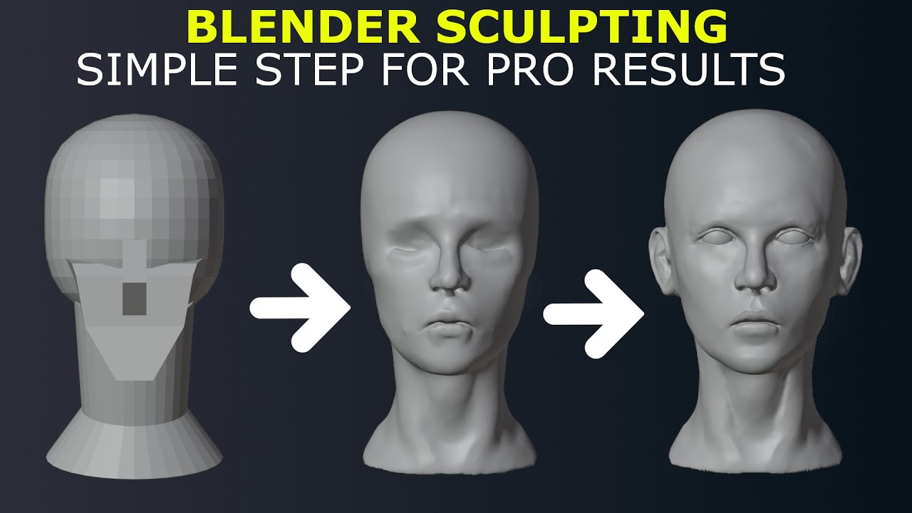Beginners Head Sculpt | EASY In Blender