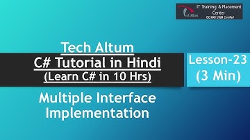 Multiple Interface Implementation | C# Tutorial in Hindi | Lesson - 23