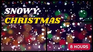 Snowy Christmas Window ❄️🎄 Falling Snow & Soft Fireplace Sounds for Deep Sleep [8 Hours, No Ads] screenshot 2
