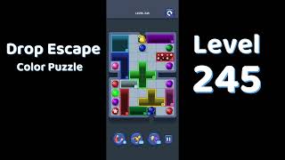 Drop Escape Level 245 Walkthrough 🟡🧩 | Color Puzzle Game Guide | Go Answer