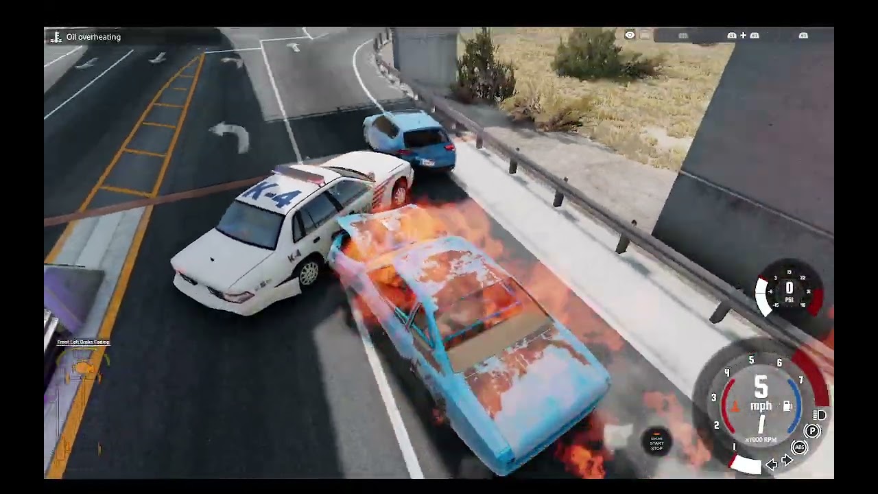 old school cars in police chase pt.2