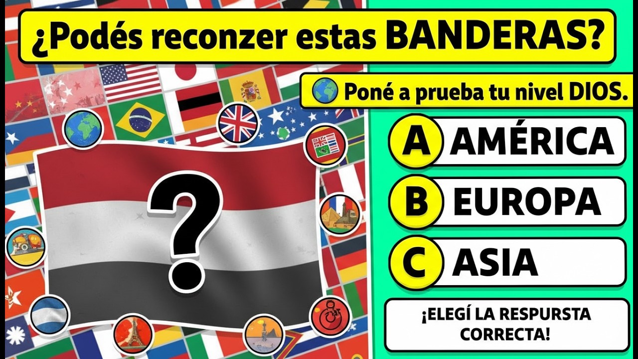 ¿Podés reconocer estas BANDERAS? 🌍 Poné a prueba tu nivel DIOS