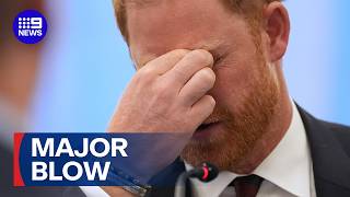 Another blow for Prince Harry after failed lawsuit | 9 News Australia