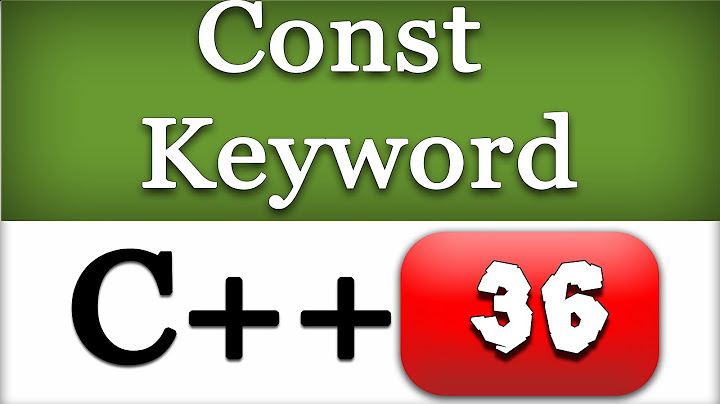 Const Keyword with Functions and Arrays in C++ with Example | CPP Programming Video Tutorial