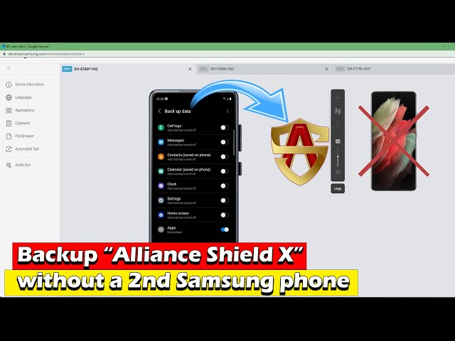 HOW TO BACKUP OR UPLOAD ALLIANCE SHIELD X APP ON SAMSUNG ACCOUNT