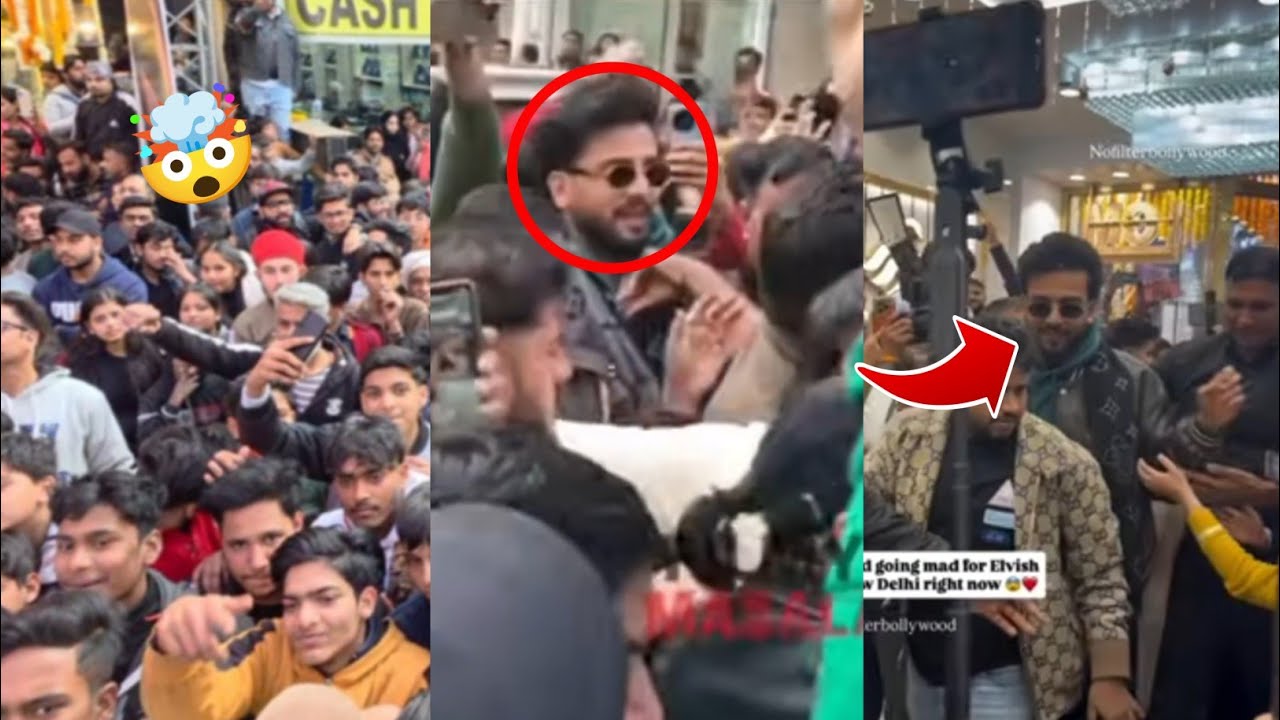 OMG🤯- Huge Crowd For Elvish Yadav In Sona Gold Shop Opening Delhi,Elvish Yadav Craze Is Insane 