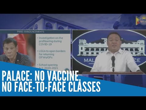 Palace clarifies: No ‘face-to-face’ classes until PH under ‘new normal