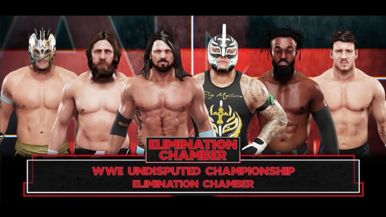 Wwe 2k19 6 Men Elimination Chamber Match Wwe Championship Match Wwe 2k19 Gameplay Youtube