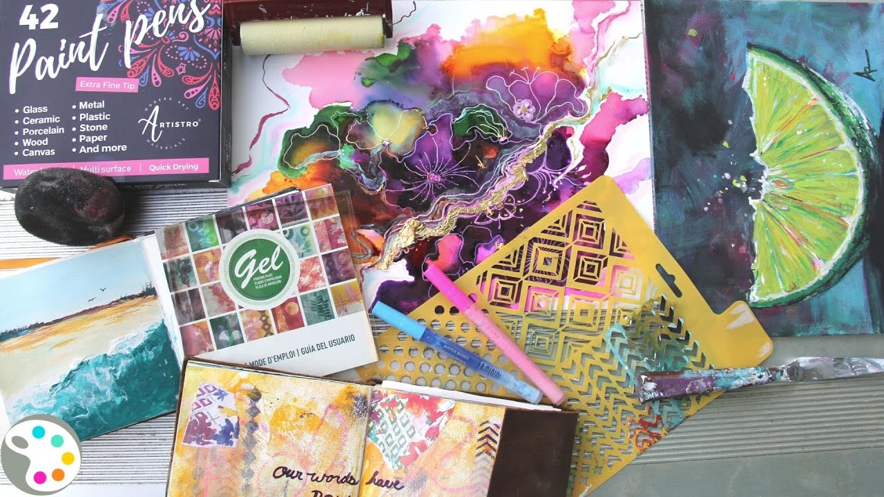 Acrylic Painting Techniques Fun Tools to Use! / Acrylic Painting