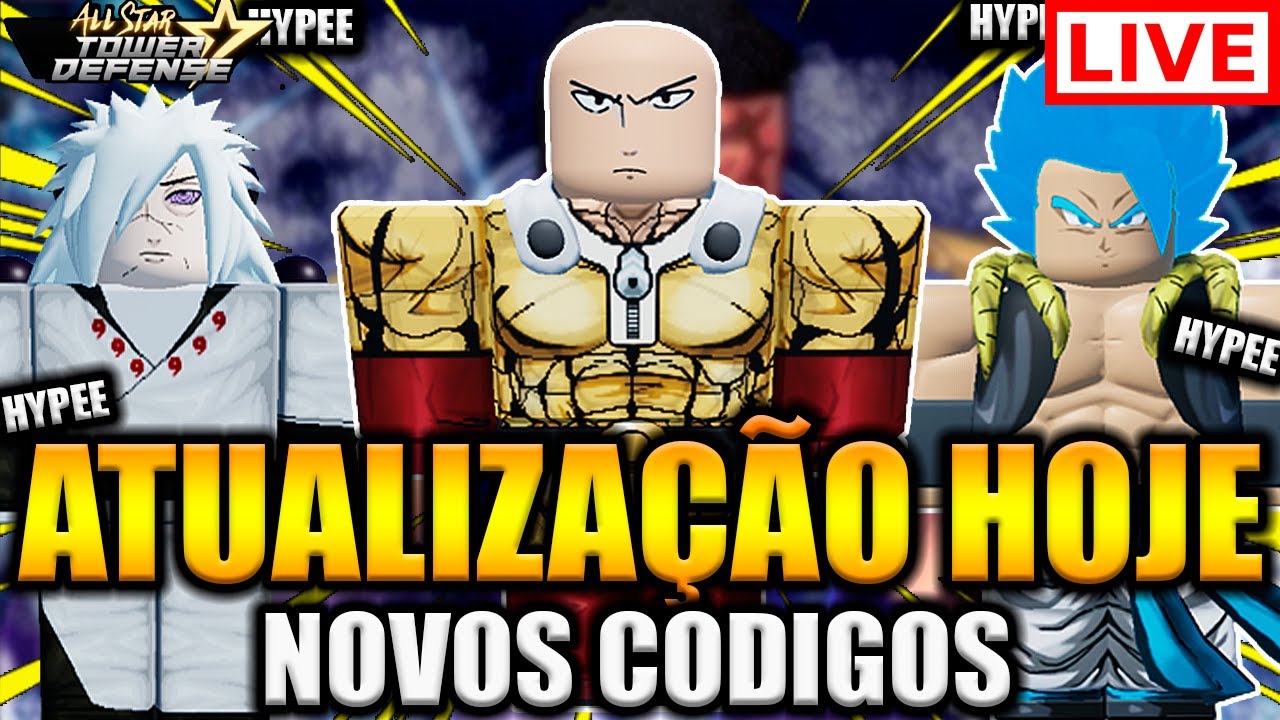 NOVA ATUALIZAÇÃO HOJE DO ALL STAR TOWER DEFENSE LIVE🔴NOVOS CODIGOS E NOVO  STAR PASS 