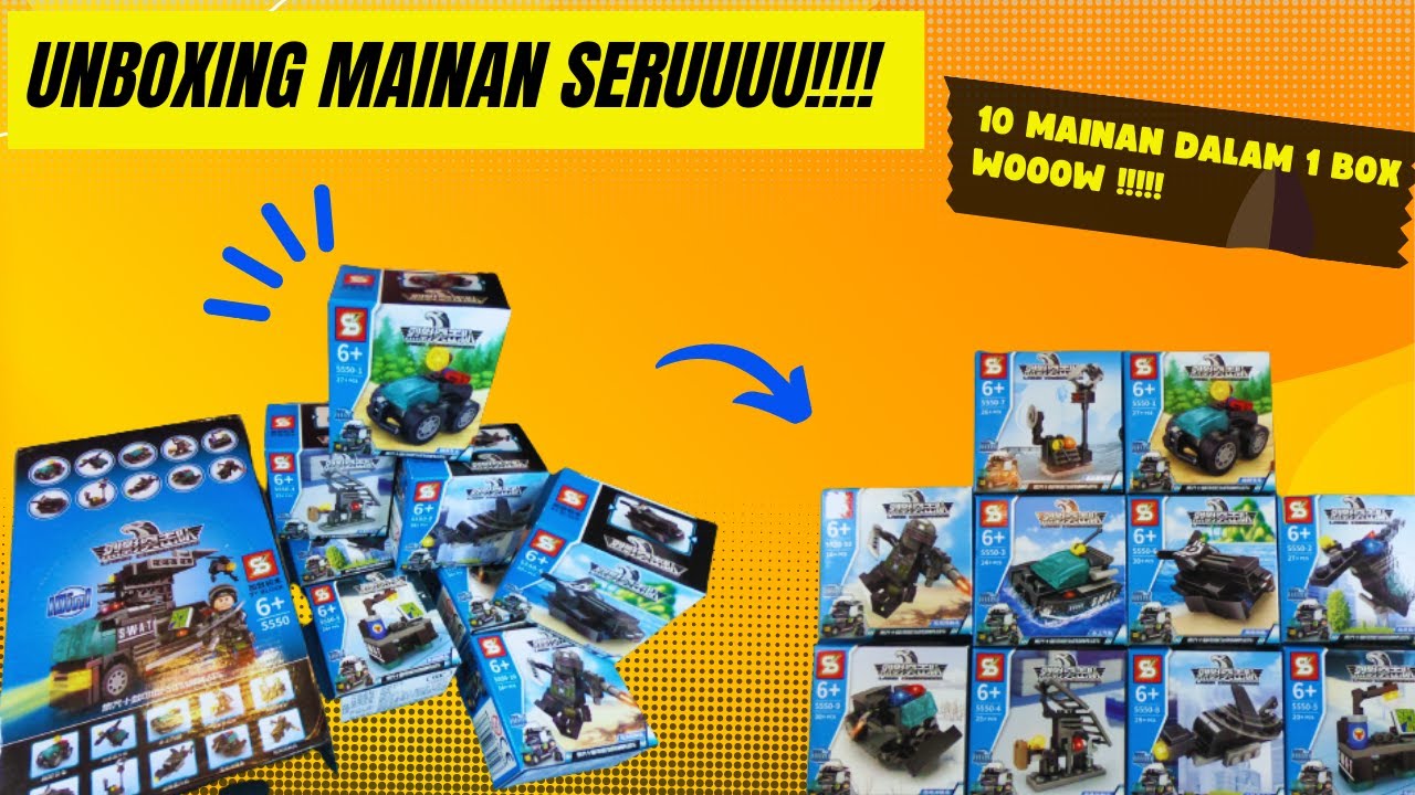 UNBOXING Brick Block Unofficial LEGO || isi 10 IN 1 #lego #merakitlego ...