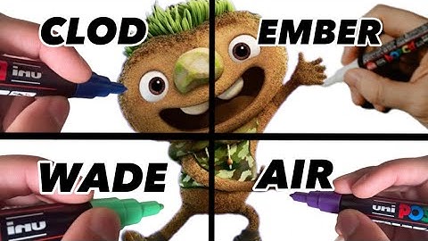 Drawing CLOD in 4 different characters from The Elemental movie🔥😱