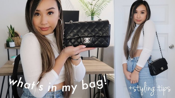 CHANEL UNBOXING Chevron Mini Rectangular Flap SO BLACK + Review + Mod Shots