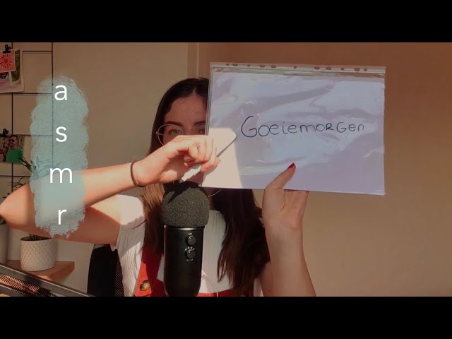 ASMR teaching you dutch