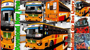 GSRTC NEW SLEEPER BUS MODIFIED LIVERY//Gir Modified bus Livery//queen of Gir//RavigamingGSRTC#bussid