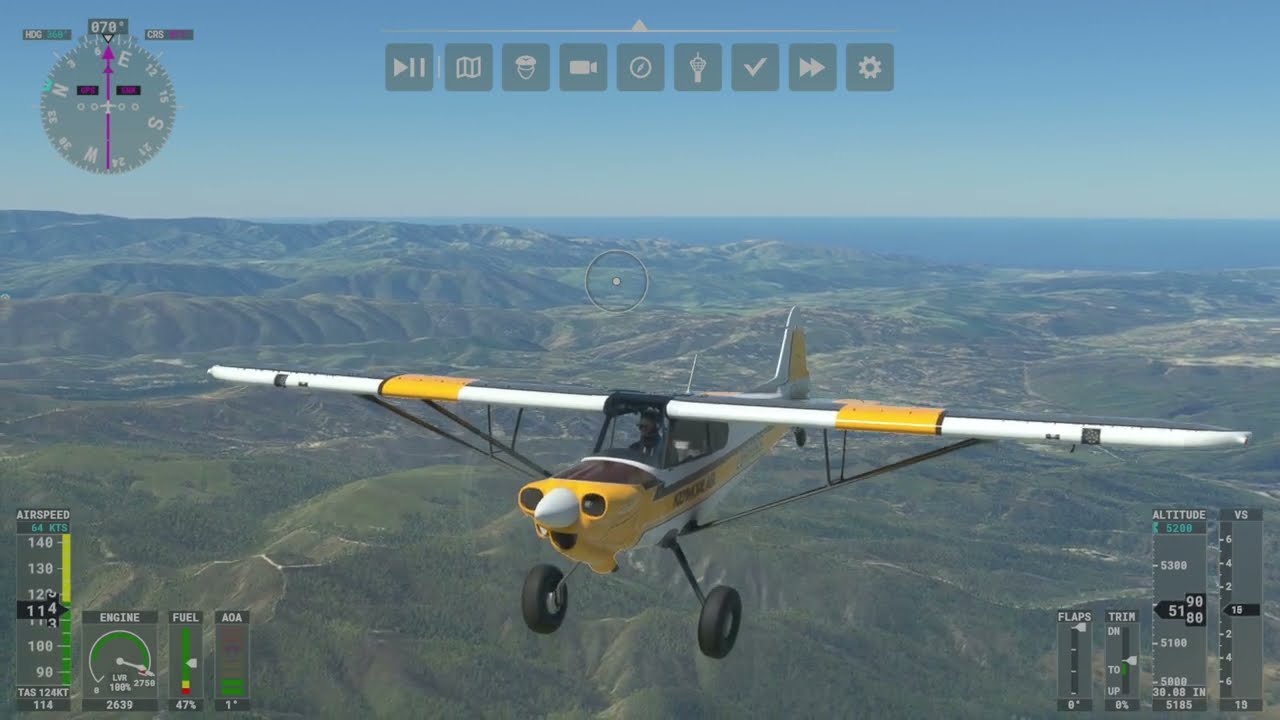 KMRY Monterey  to Hollister KCVH  X -Cub Garmin G3X IFR RNAV LPV RWY 30  Practice Run