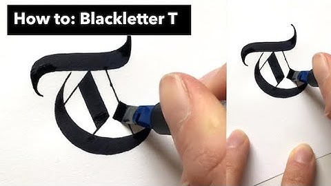 Letter T Gothic Blackletter Calligraphy | Telegraph / New York Times 