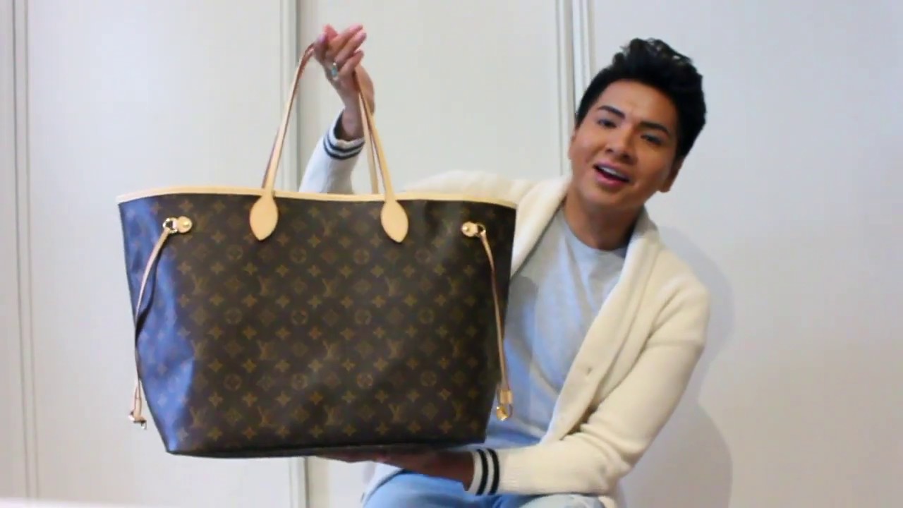 louis vuitton neverfull mm braun