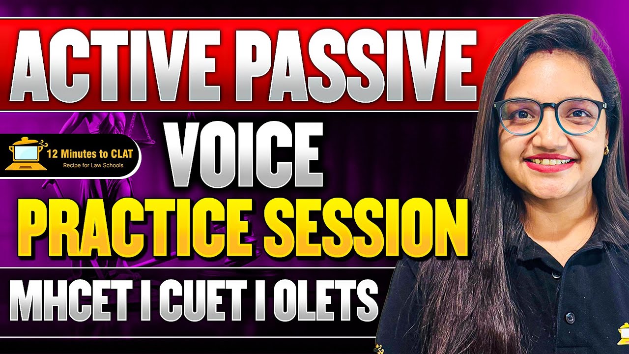Active Passive Voice | MHCET | CUET | OLETS I Anmol Jalan - YouTube