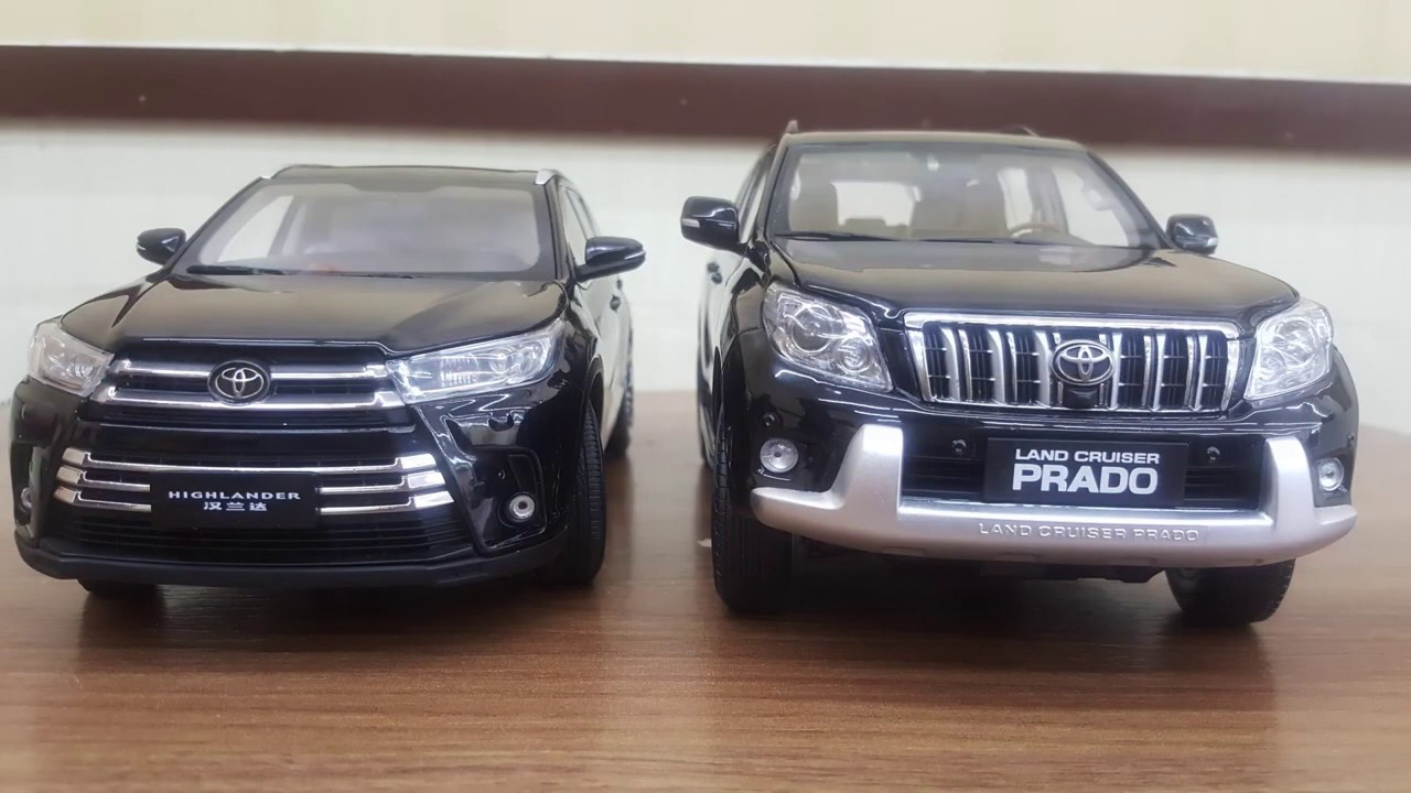 Toyota HighLander vs Landcruiser Prado | 1:18 Mini Auto concept - YouTube