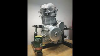 【FTR223 リペア⑤-2】エンジンOH（清掃・塗装・組付け編）：【HONDA FTR223 engine restoration】