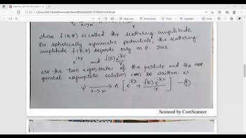 Scattering amplitude : Relation between Scattering amplitude & differential scattering cross section