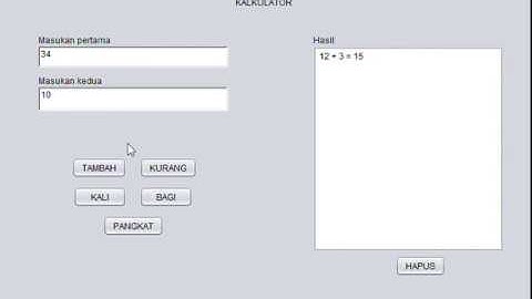 [TUBES PEMROGRAMAN BERORIENTASI OBJEK] GUI Java untuk aplikasi kalkulator sederhana