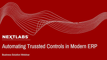 Automating Trusted Controls in Modern ERP