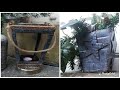 Rustic Christmas pot and latern from cardboard box