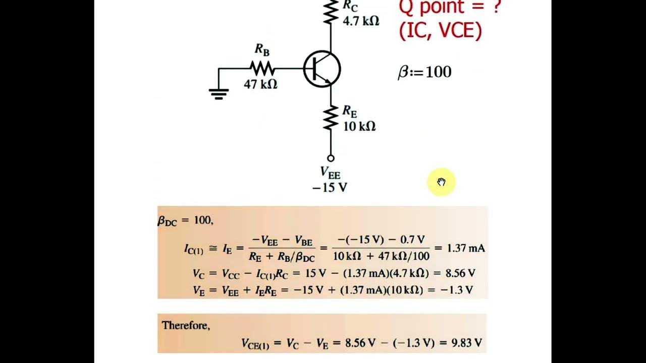 [Solved Numerical] BJT Emitter Bias Configuration YouTube
