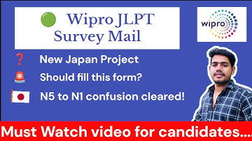 Wipro JLPT Survey Explained | N5 to N1 Levels | Should You Fill the Form?