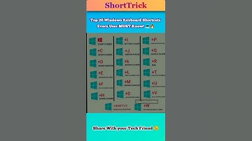 Top 20 Windows Keyboard Shortcuts Every User MUST Know! 💻🔥 #WindowsTips #TechHacks #Productivity