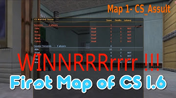 Winner of First Map of CS 1.6 | CS 1.6 Gameplay with Bot Map 1(cs-assult) | GemTech
