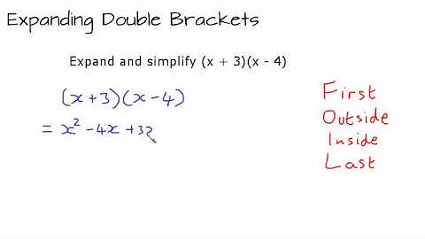 Expanding and simplifying (x + 3)(x - 4)