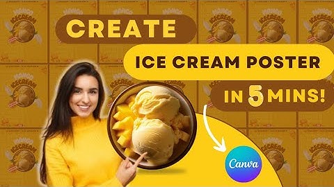 How to Design an Eye-Catching Ice Cream Poster in Canva (2024) – "Easy Tutorial for Beginners"🚀
