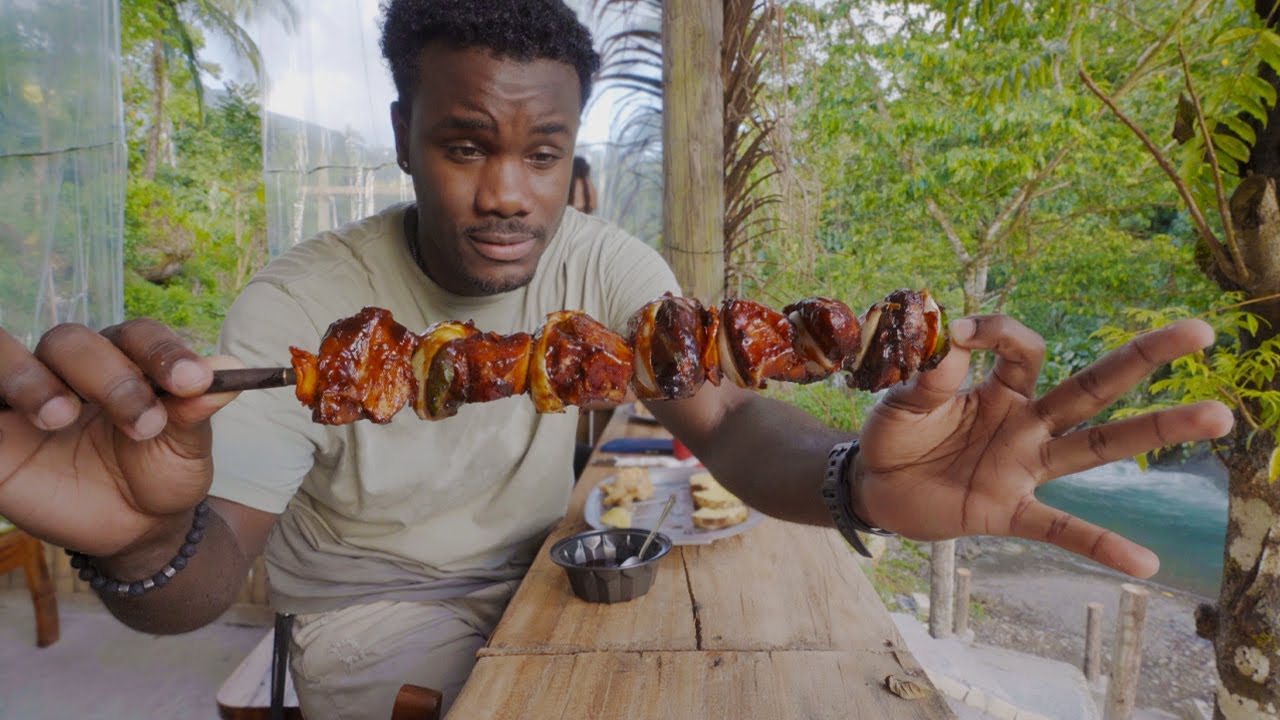 Maroon Outdoor Cooking in Jamaica JERK Kebabs Katawud Village YouTube