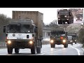 British Army convoys in the pouring rain! 🚛🌧️