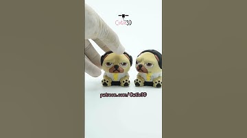🐶 Cutie3D Urban Pug Vibes Keycap Fidget Clicker Keychain #shorts #3dprinting #clicker #keychain