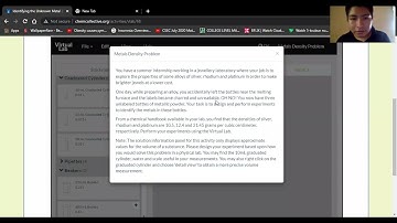 Virtual Lab part 1 finding density metals 1& 2