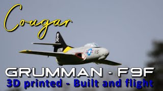 Grumman F9F Cougar RC EDF 70mm - 3D Printed